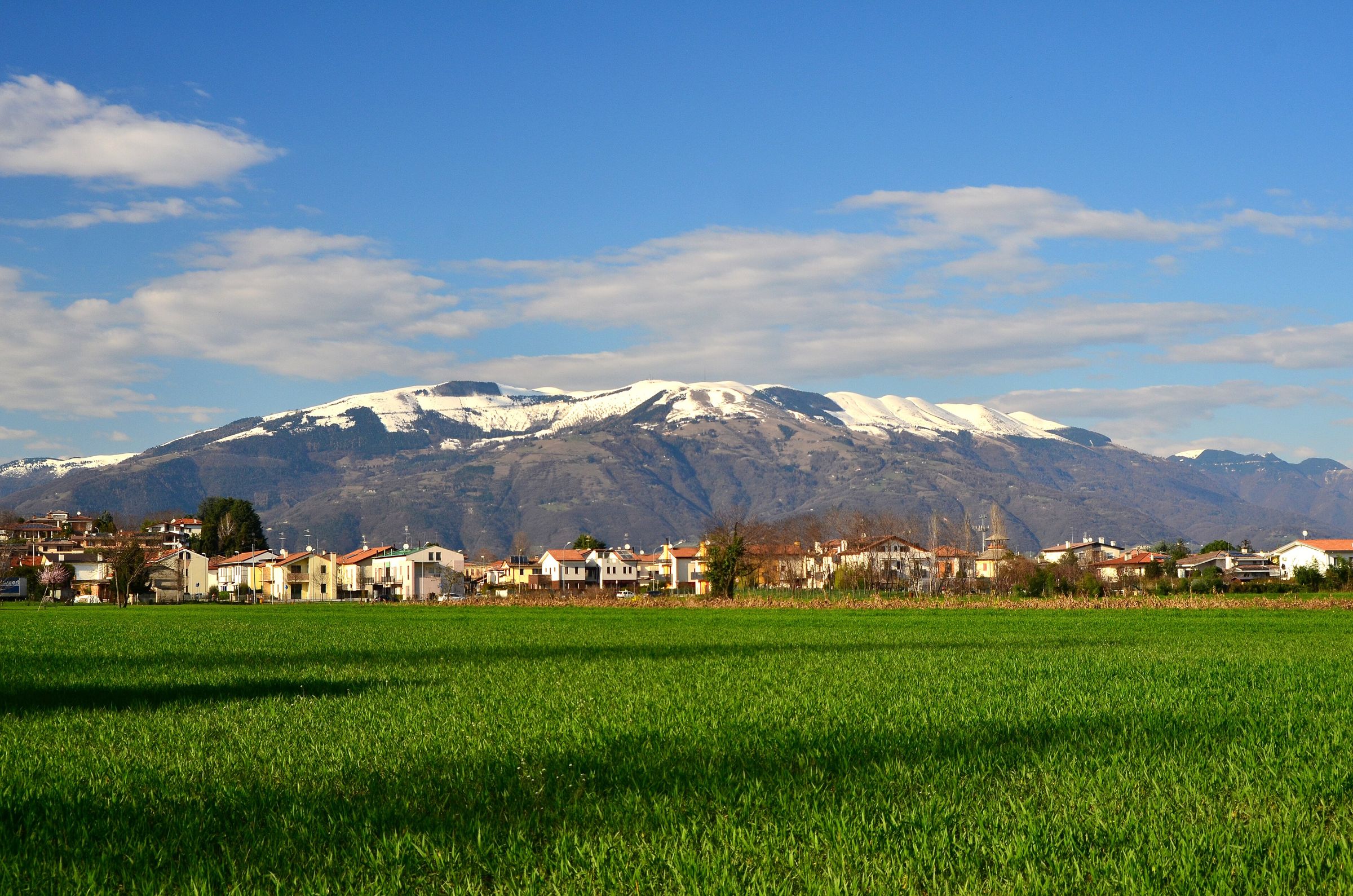 Il Monte Cesen visto dalla pianura